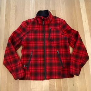 Spyder Jacket / Red Black Plaid / Mid -Weight / Quilted Lining / Zippers /Mens S